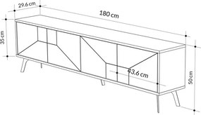 Dune White TV-asztal
