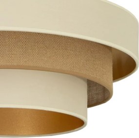 WENTA mennyezeti lámpa 1xE27/60W/230V, Ø 50 cm, bézs/juta