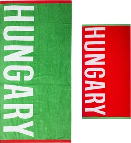 Hungary piros strandtörölköző
