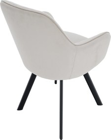 Design fotel, bézses szürke Velvet szövet, AURIL