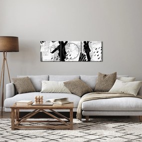 Kép - Street art - zűrzavar (órával) (90x30 cm)