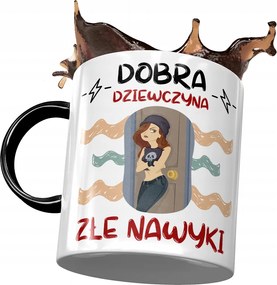 Bögre Fekete Vicces Jó Låny Rossz Szokåsok Nyomtatott Fotó