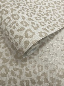 Holden Decor Essence Sunda krém leopárdmintás fémhatású vlies tapéta – 66300