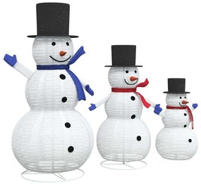 Karácsonyi Hóember Család 3 pcs Meleg fehér 81 x 60 x 125 cm