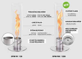 SPIN 900 asztali kandalló / lámpa spirális tűzzel, arany - Höfats