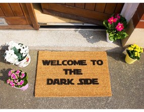 Welcome to the Darkside természetes kókuszrost lábtörlő, 40 x 60 cm - Artsy Doormats
