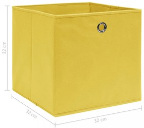 10 db sárga szövet tárolódoboz 32 x 32 x 32 cm