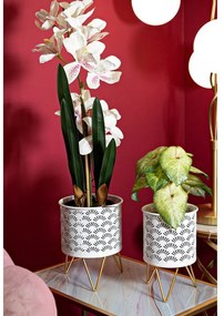 Fém virágtartó állvány szett 2 db-os ø 16 cm (magasság 20 cm) Carly – Mauro Ferretti