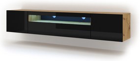 TV asztal/szekrény Aurora 200 (artisan tölgy + fekete). 1057701