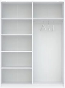BERNO ruhásszekrény, 150 cm | Fehér + Kasmír