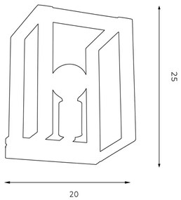 Fali lámpa KARTEL 1xE27/60W/230V