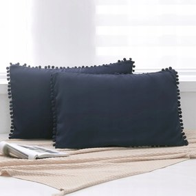Boho stílusú párnahuzat 40 x 80 cm sötétkék 2 db-os szett