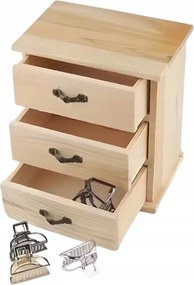 Ékszertartó Komód Fa Szekrény Dikom 3 Fiókos Kozmetikai