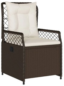 2 db barna polyrattan dönthető kerti szék