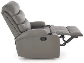 Perus dönthető szürke fotel pohártartóval