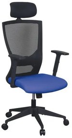 Jenny irodai szék, háló, fekete/kék