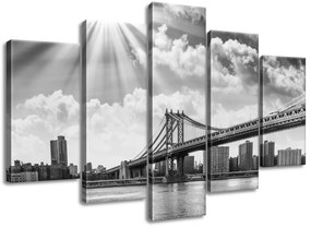 Gario Vászonkép Brooklyn New York - 5 részes Méret: 125 x 70 cm