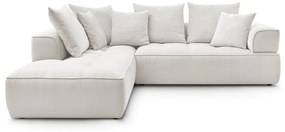 Bézs zsenília sarokkanapé (bal oldali-L alakú) Whesley – Bobochic Paris