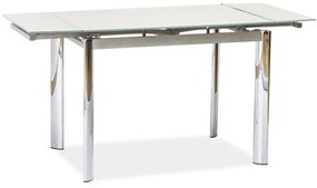 Inga étkezőasztal, fehér / ezüst
