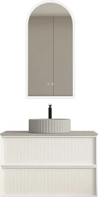 AREZZO design SAVONA 80 cm-es alsószekrény 2 fiók, matt fehér