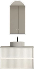 AREZZO design SAVONA 80 cm-es Fürdőszoba alsószekrény 2 fiók, matt fehér