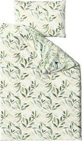Pamut ágynemű FLORIBIRD POLY zöld Ágyneműhuzat mérete: 70 x 90 cm | 140 x 200 cm