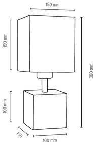 Spot-Light 7199174 - TRONGO SQUARE asztali lámpa 1xE27/25W/230V