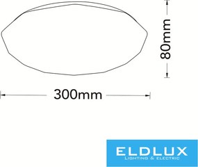 UNIVERSO csillagos mennyezeti lámpa 24w 2160lm 4000k ∅300×87mm fehér