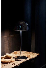 Sötétszürke LED asztali lámpa távirányítóval, fém búrával (magasság 30 cm) Tim – Sirius