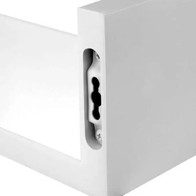 Fali polc 3 db-os szett, 30/35/40 cm, magasfényű fehér