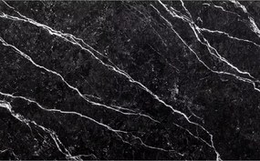 Étkező szett 1 + 4, fekete RAMOD asztal 100x60 cm + LAVA kék szék fekete lábakkal