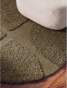 Khaki kézi szövésű kerek szőnyeg ø 200 cm Lambeth Jasper – Ted Baker