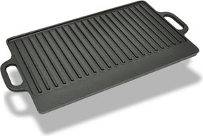 vidaXL megfordítható öntöttvas grilltálca 38 x 23 cm