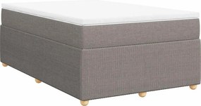 vidaXL tópszínű szövet rugós ágy matraccal 120 x 200 cm