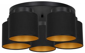 Luminex Felületre szerelhető csillár FRODI 5xE27/60W/230V fekete LU3180