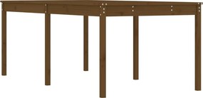 vidaXL mézbarna tömör fenyőfa kerti asztal 203,5 x 100 x 76 cm