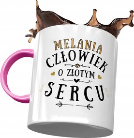 Rózsaszín Bögre Melania Feleség Barátnő Ajándék Nyomtatott Fotóval