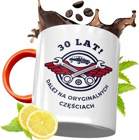 Narancssárga Szülinapi Bögre 30 30STE Ajándék fényképes nyomtatással