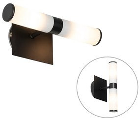 Modern fali lámpa fekete IP44 2 fényű - Fürdőkád
