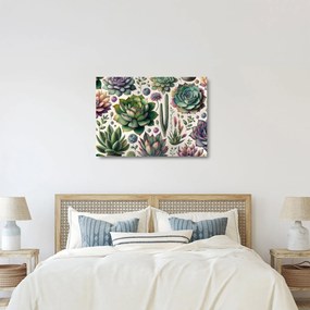 Üveg kép - Pozsgás növények (70x50 cm)