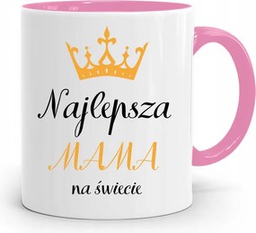 Rózsaszín Bögre Ajándék Anyukáknak A Világ Legjobbja fényképes nyomattal