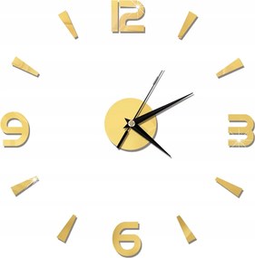 Nagy Falióra Öntapadós Modern 3D Csendes Arany Falióra 60CM