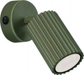 Fali lámpa zöld mozgatható bordázott reflektor Sollux kapcsolóval