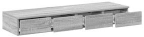 Ágytárolók Szürke Sonoma 120x36,5x16,5 cm Mérnöki Fa