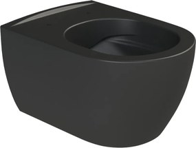 CeraStyle CITY fali WC - MATT FEKETE - rimless - perem nélküli - 53 cm