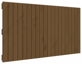 mézbarna tömör fenyőfa fali fejtámla 127,5 x 3 x 60 cm