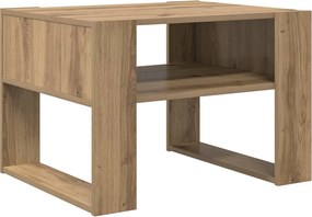 vidaXL Dohányzóasztal tárolóval Artisan tölgy 66 x 53 x 45 cm Faanyag