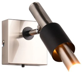 Fekete-ezüstszínű LED spotlámpa 20,5x10 cm Ikaris – Trio Select