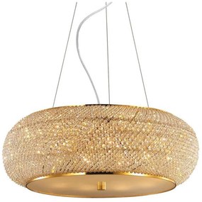 Ideal Lux - Kristály csillár zsinóron PASHA 14xE14/40W/230V átm. 65 cm arany