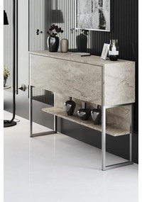 Komód Luxe - Travertine, Silver